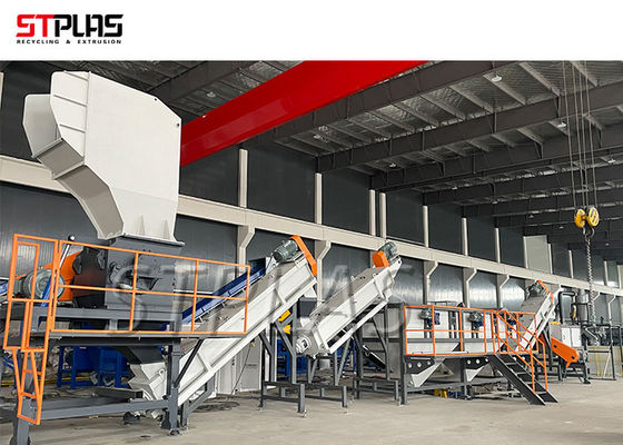 156kW 1000kg/H SUS304 HDPE ドラム/ボトル/バスケット/バレル用洗浄ライン